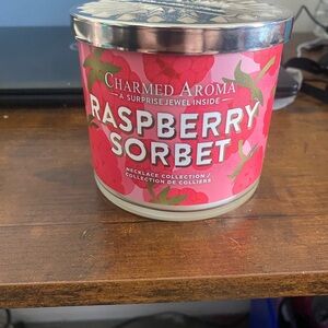 Charmed Aroma Raspberry Sorbet Candle with Jewel